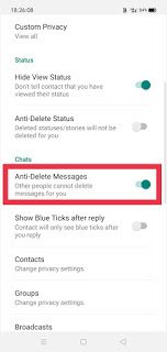 Enable Fm WhatsApp Anti Delete messages