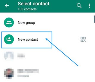 Click on New Contact