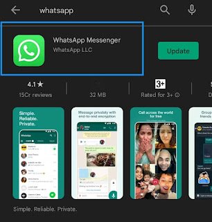 Download WhatsApp Messanger From PlayStore