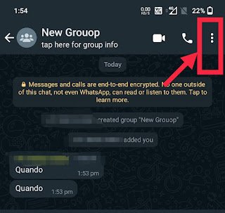 Open WhatsApp Group Settings