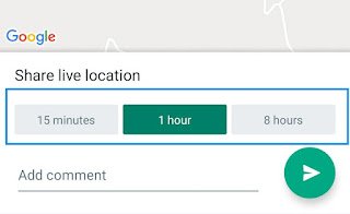Set live location sharing duration