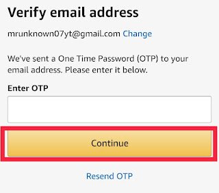 Verify email via OTP
