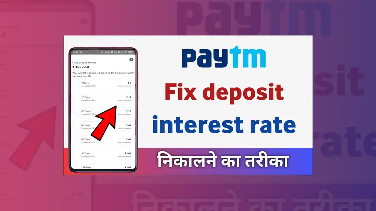 Paytm Fixed Deposit Interest Rate