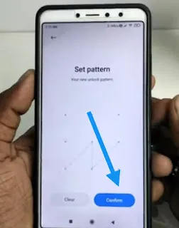 Confirm and set pattern lock