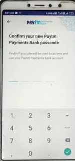 Confirm paytm payments bank passcode