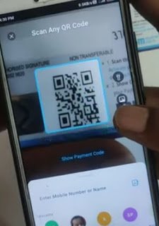 Scan QR Code on Paytm ATM card