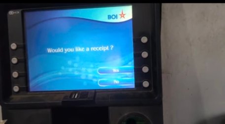Choose ATM receipt option