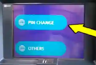 Click on PIN change option in ATM