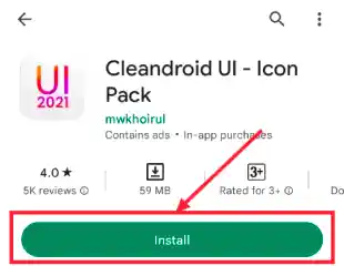 Download cleandroid UI icon app from playstore